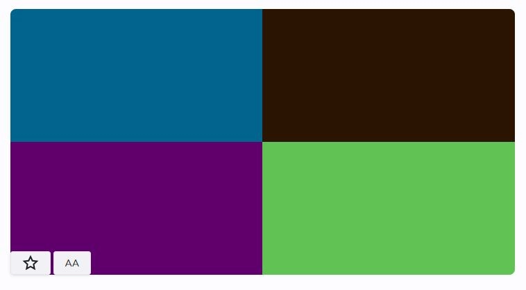 Palette with star for saving in the selection and button for accessibility information