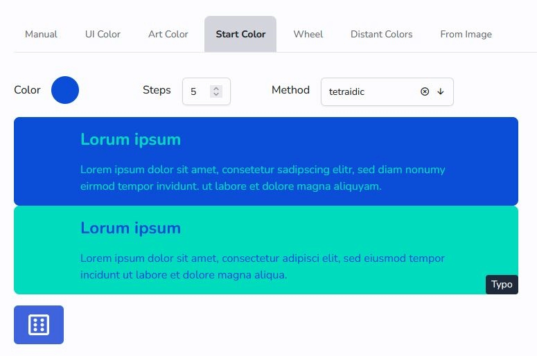 Palette create tool