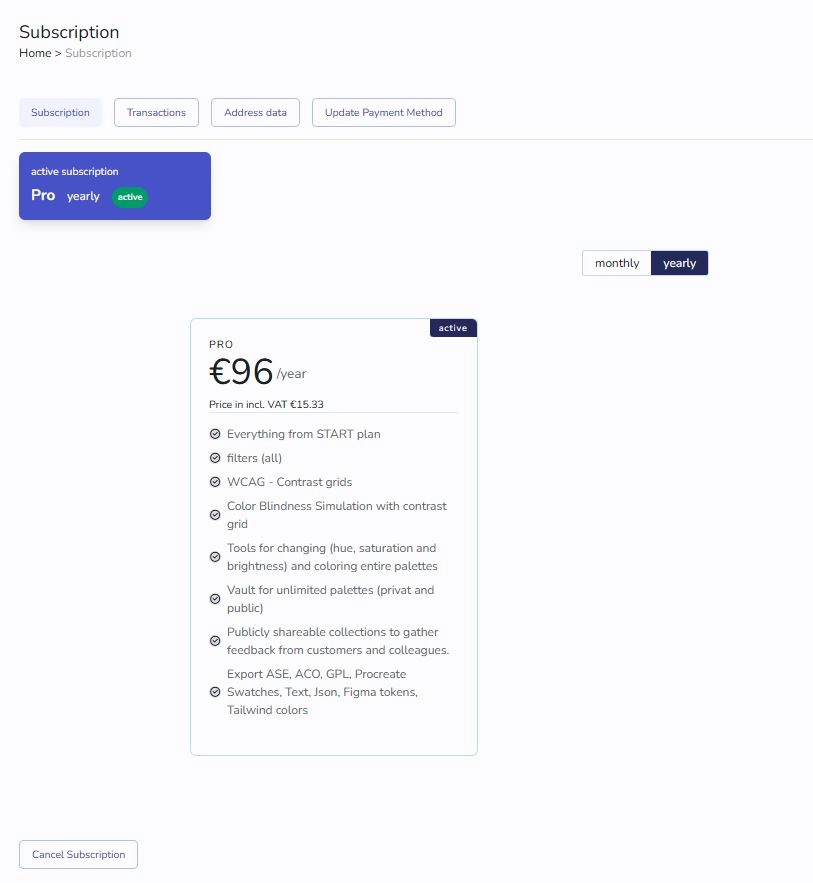 Subscription management