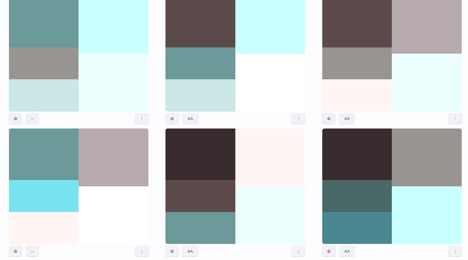 50 variations of the palette